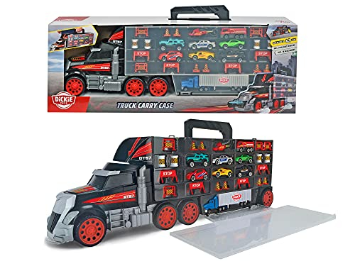 Foto 6 | Funda De Transporte Para Camión, Set De Juego Dickie Toys Con 7 Coches, Helicóptero - Venta Internacional.
