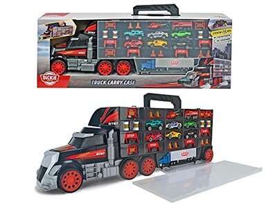 Foto 6 | Funda De Transporte Para Camión, Set De Juego Dickie Toys Con 7 Coches, Helicóptero - Venta Internacional.