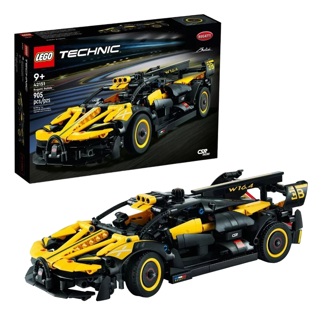 Kit De Construcción Lego Technic Bugatti Bolide 905 Pzs Colores