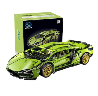Foto 1 | Bloques De Construcción Coche Carreras 1299 Pzs + Súper Realista Verde