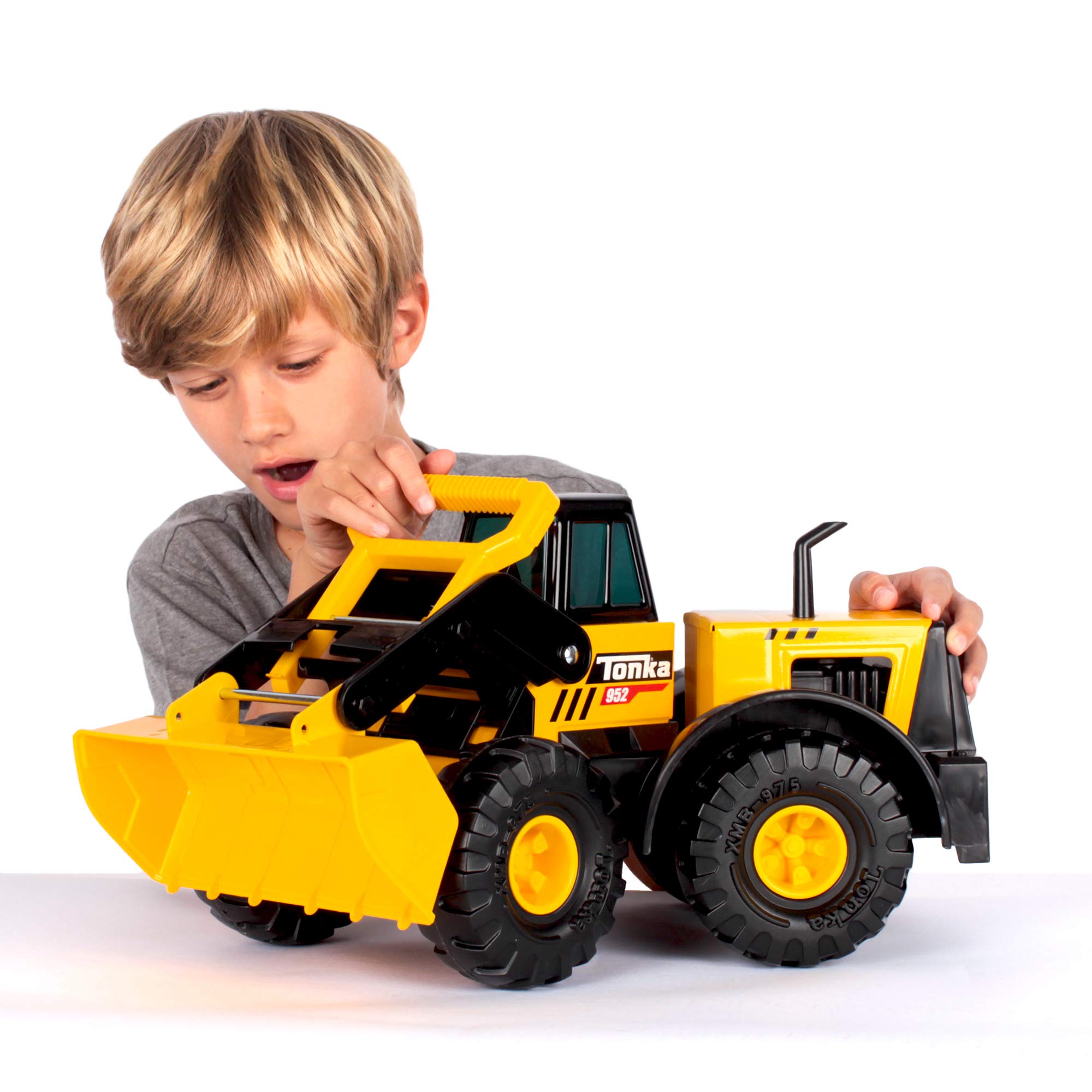 Foto 5 | Cargador Frontal Tonka Steel Classics Para Camiones De Construcción, Color Amarillo - Venta Internacional.