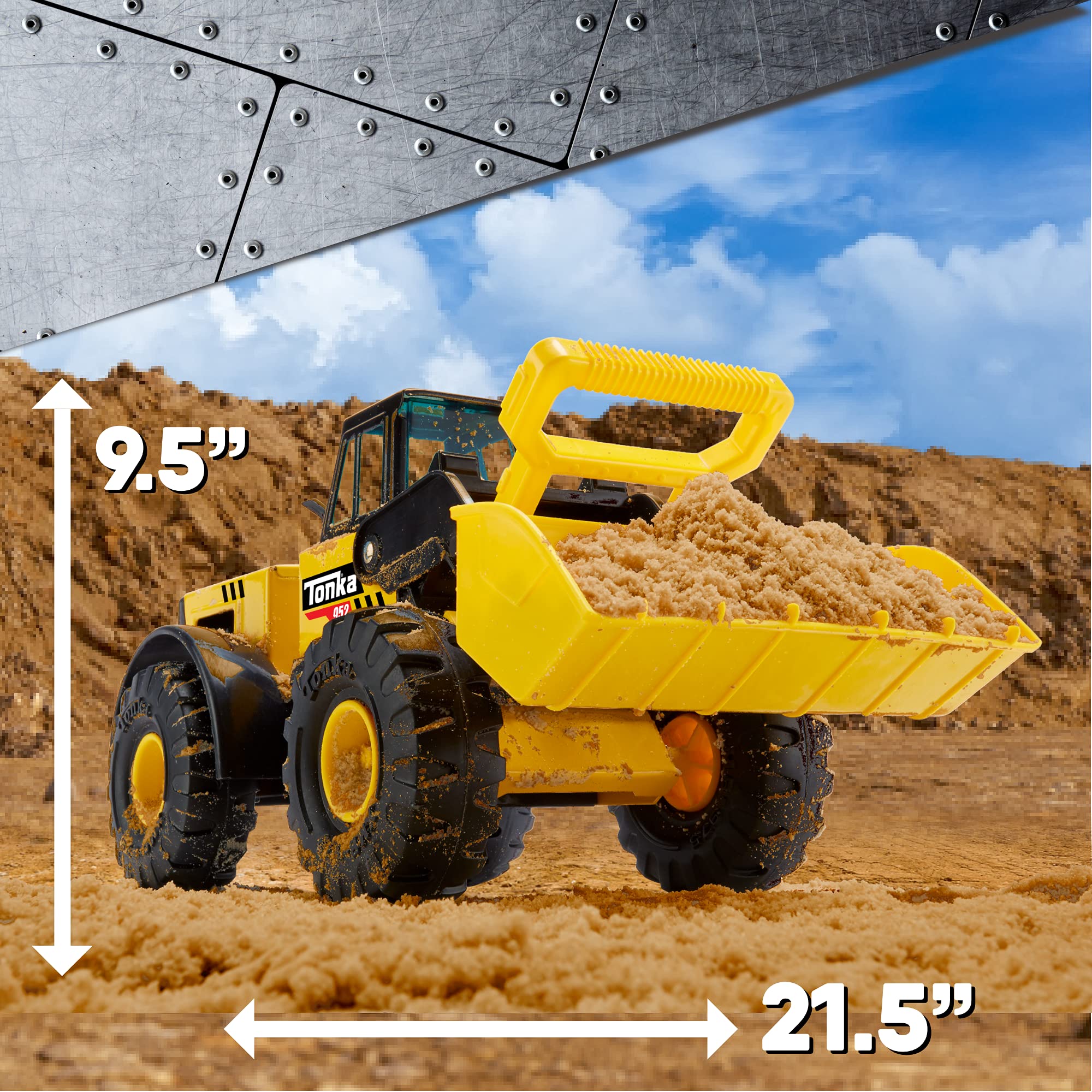 Foto 6 | Cargador Frontal Tonka Steel Classics Para Camiones De Construcción, Color Amarillo - Venta Internacional.
