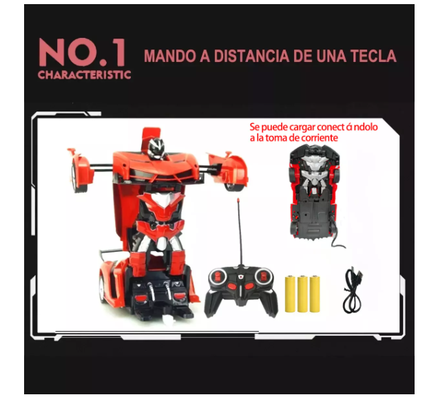 Foto 4 pulgar | Coche Wünd Teledirigido Transformers De Control Remoto Para Niños