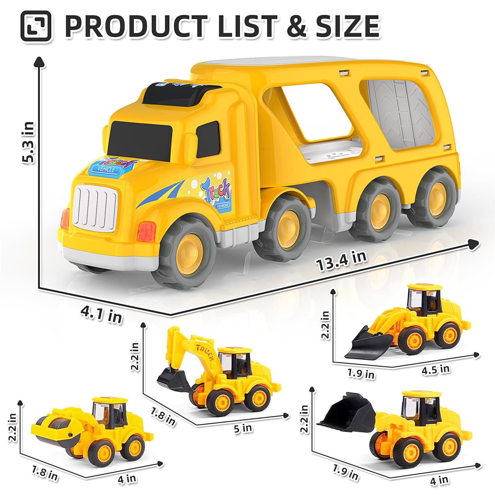 Foto 3 pulgar | Camión De Construcción Toy Veslier Con 6 Minicoches De 1 A 6 Años - Venta Internacional.