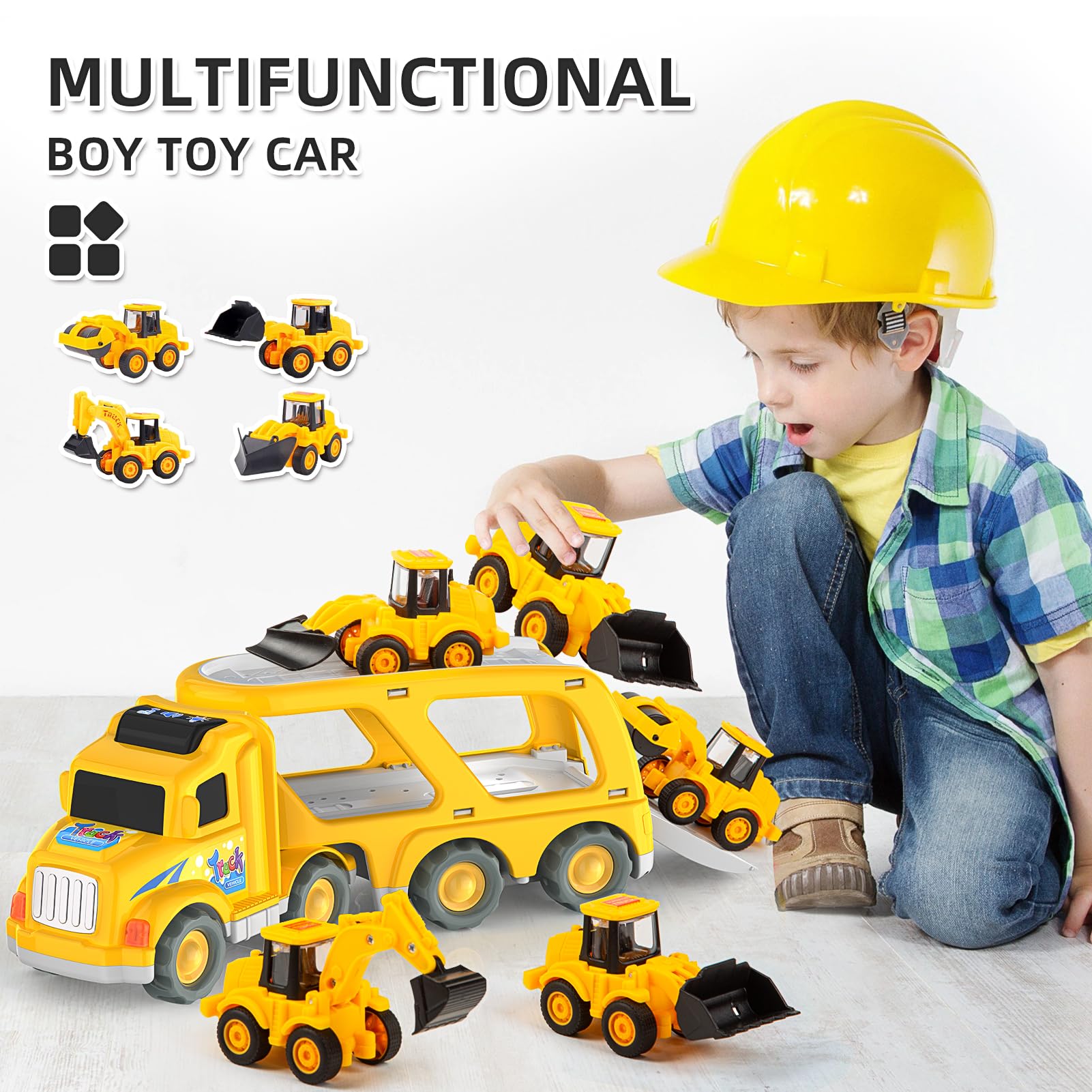 Foto 6 pulgar | Camión De Construcción Toy Veslier Con 6 Minicoches De 1 A 6 Años - Venta Internacional.