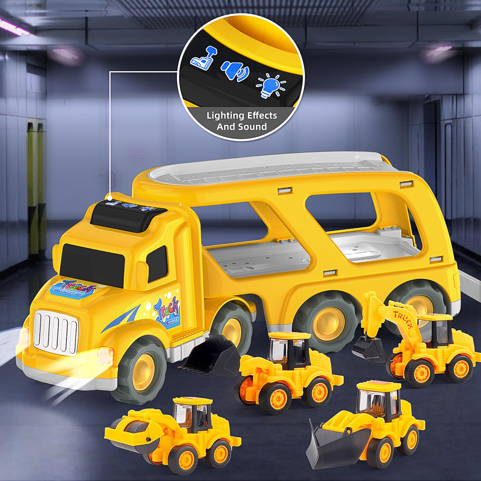 Foto 7 pulgar | Camión De Construcción Toy Veslier Con 6 Minicoches De 1 A 6 Años - Venta Internacional.