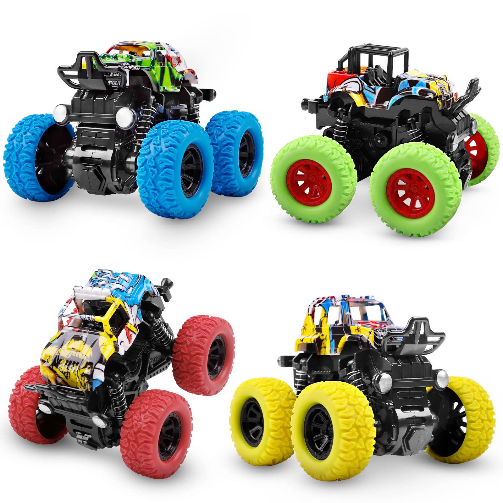 Toy Monster Trucks M Sanmersen Push And Go Para Niños Mayores De 3 Años - Venta Internacional. $687