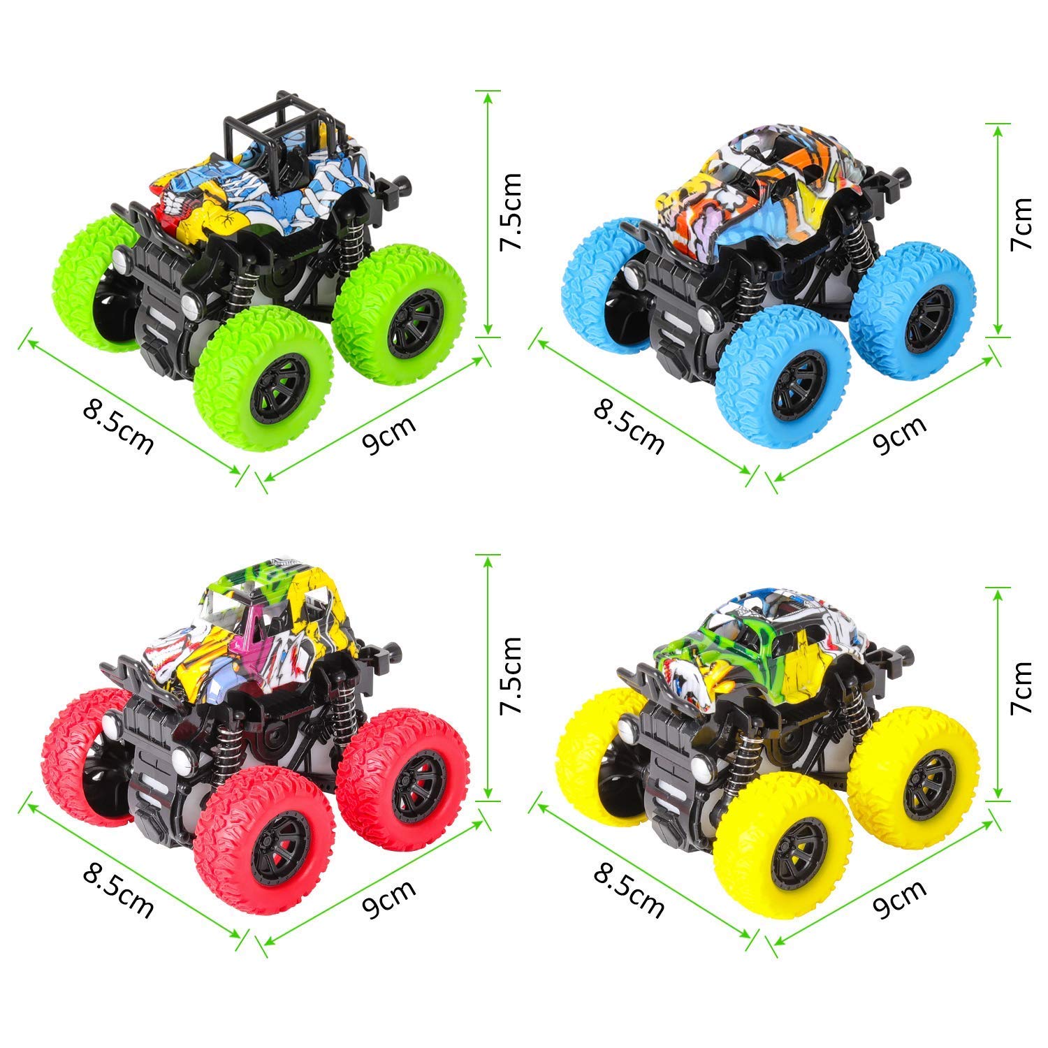 Foto 8 pulgar | Toy Monster Trucks M Sanmersen Push And Go Para Niños Mayores De 3 Años - Venta Internacional.