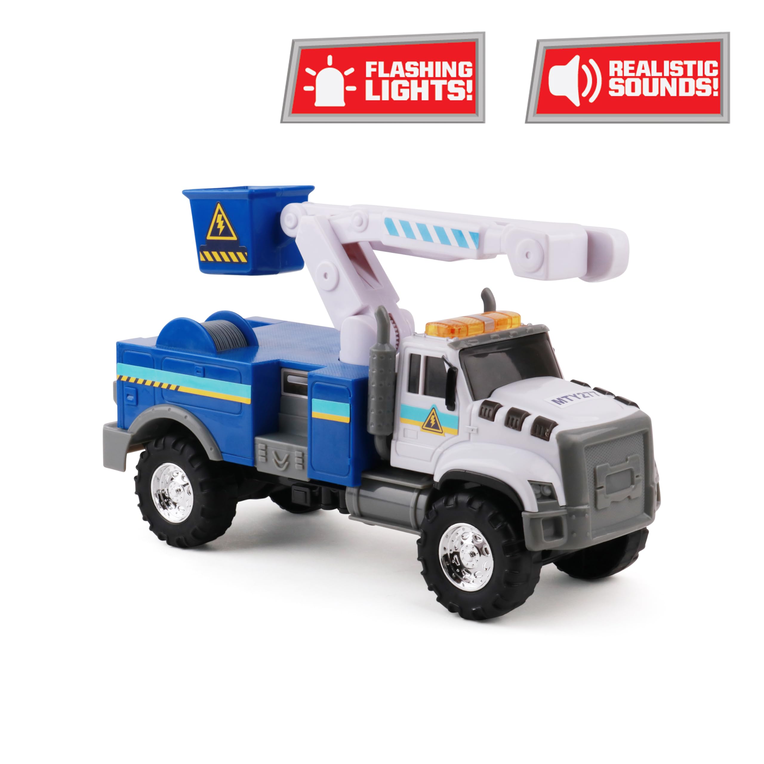 Foto 3 pulgar | Toy Truck Mighty Fleet Rescue Force 12 Tough Cab Cherry Picker - Venta Internacional.