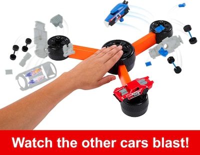 Foto 6 | Juego Mattel Games Hot Wheels Build 'n Slam Para Niños De 1 A 3 Jugadores - Venta Internacional.