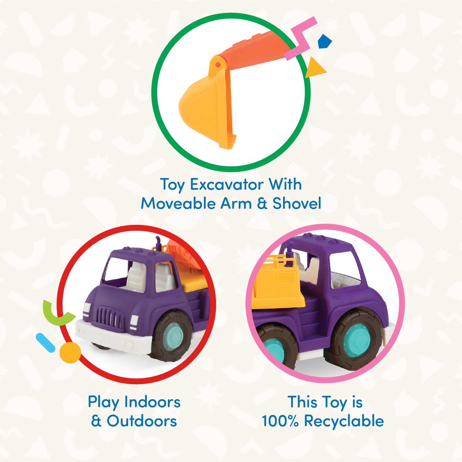 Foto 3 pulgar | Camión Excavador De Juguete Battat Wonder Wheels Para Niños De 1 Año O Más - Venta Internacional.