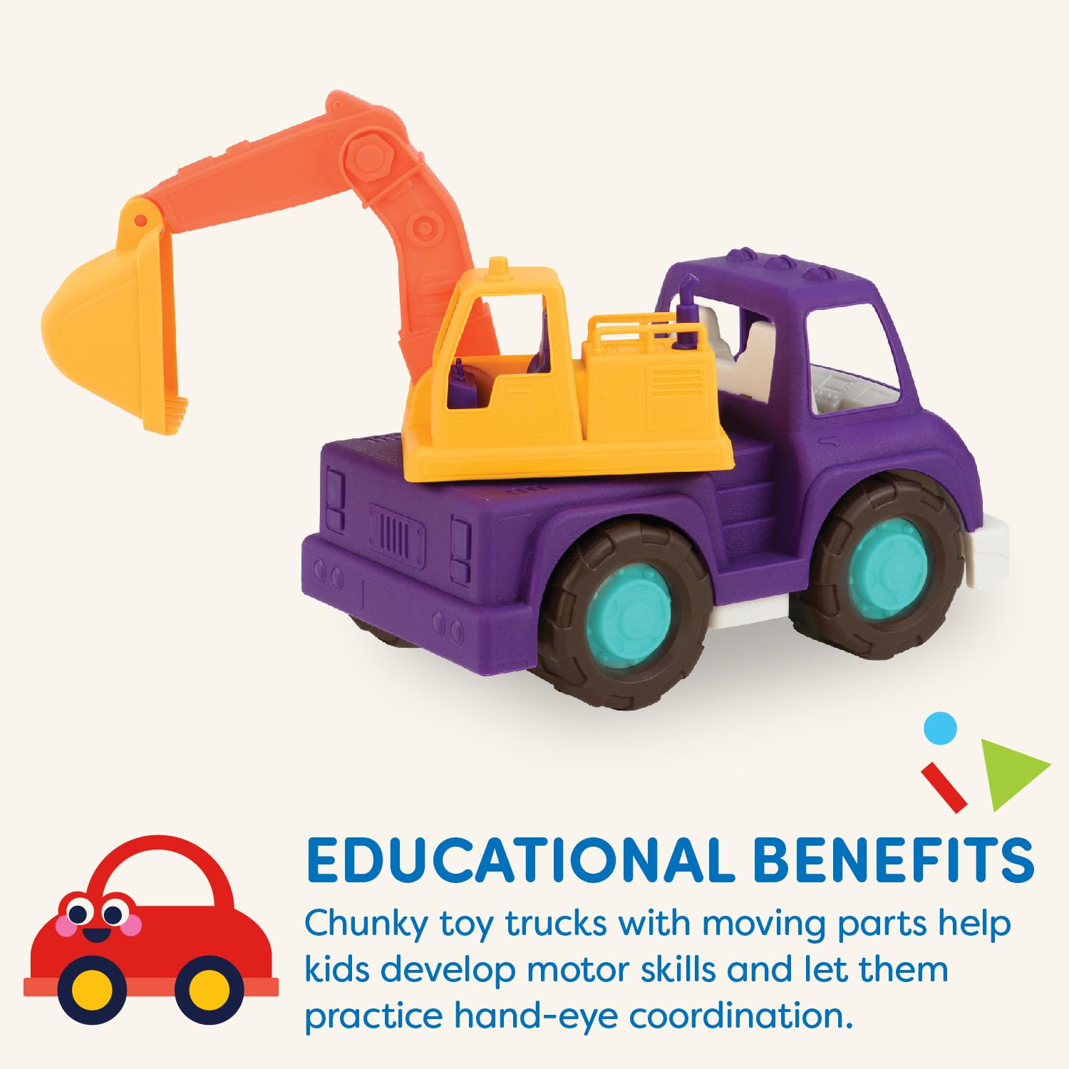 Foto 4 pulgar | Camión Excavador De Juguete Battat Wonder Wheels Para Niños De 1 Año O Más - Venta Internacional.