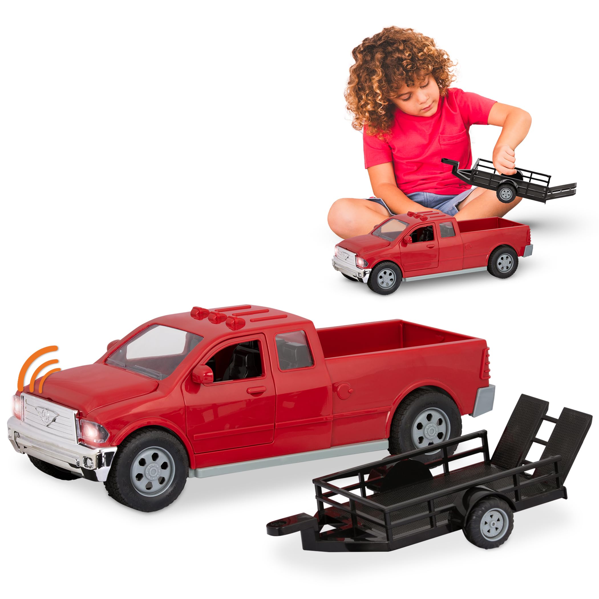 Foto 2 pulgar | Camioneta De Juguete Conducida Por Battat 17 Roja Con Luces Y Sonidos - Venta Internacional.