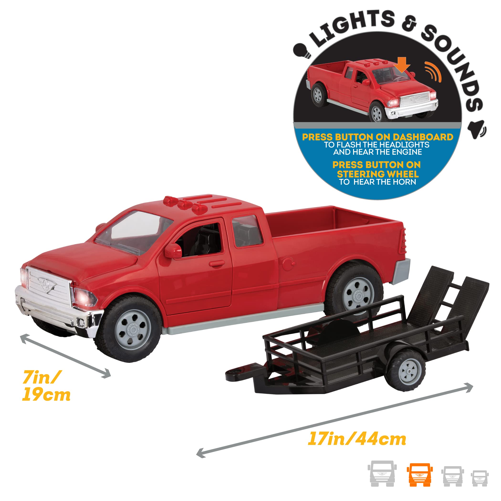 Foto 4 pulgar | Camioneta De Juguete Conducida Por Battat 17 Roja Con Luces Y Sonidos - Venta Internacional.