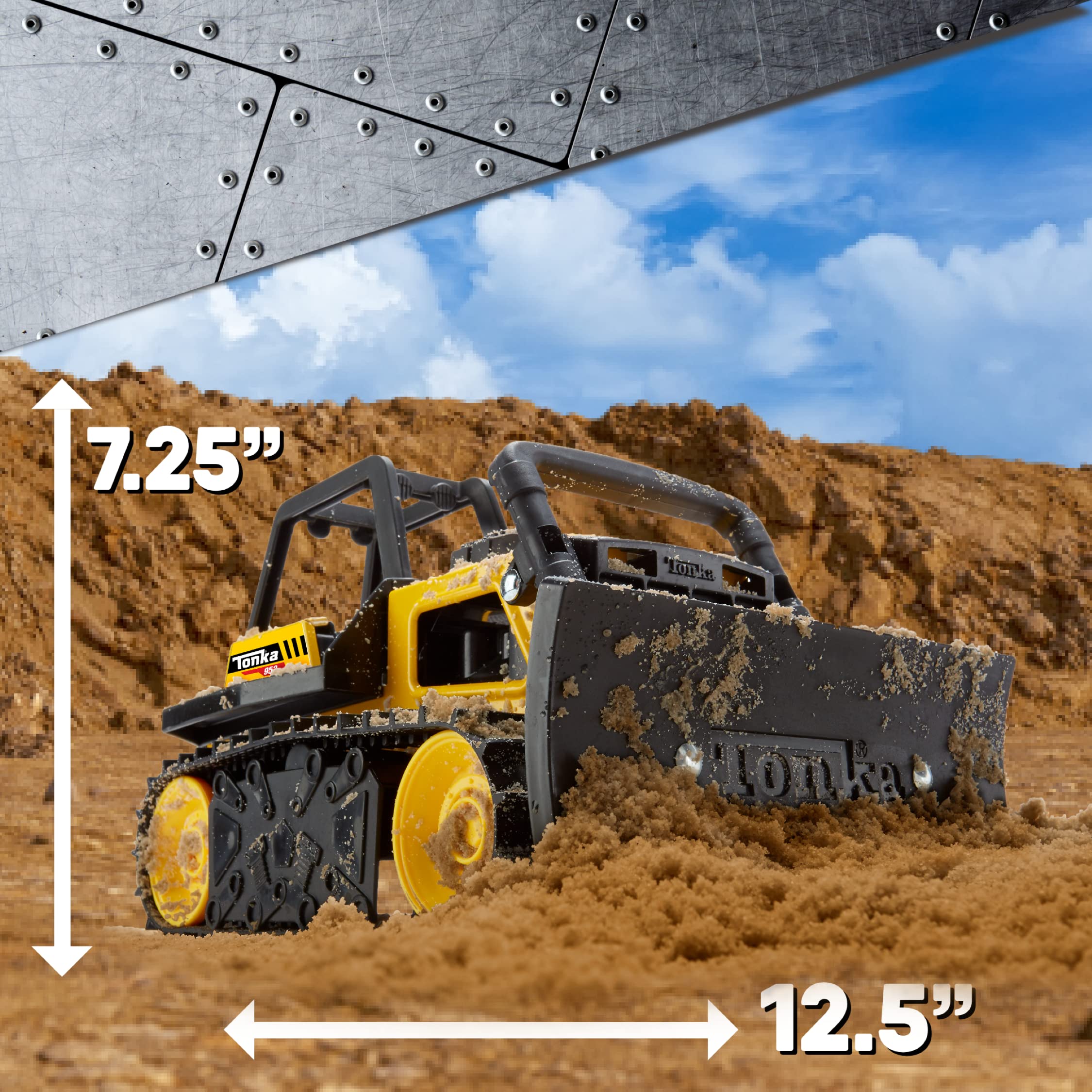 Foto 4 pulgar | Camión De Construcción De Juguete Con Motor De Fricción Tonka Bulldozer - Venta Internacional.