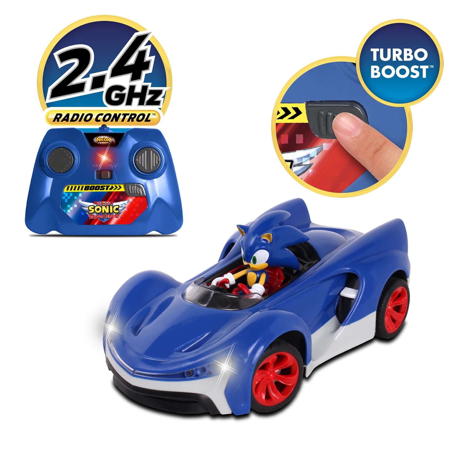 Foto 5 pulgar | Auto De Juguete Nkok Team Sonic Racing Radio Control Turbo Boost - Venta Internacional.