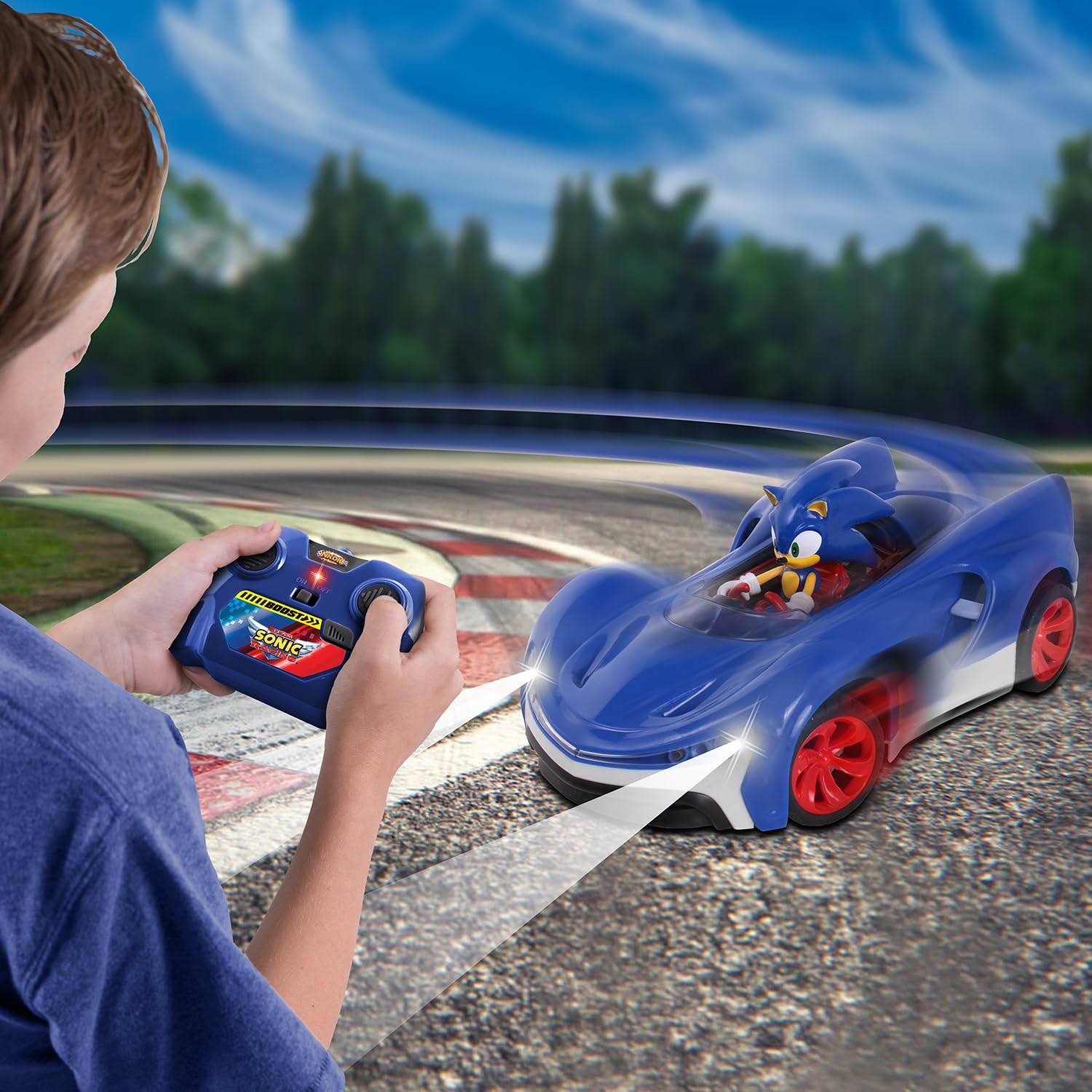 Foto 6 pulgar | Auto De Juguete Nkok Team Sonic Racing Radio Control Turbo Boost - Venta Internacional.