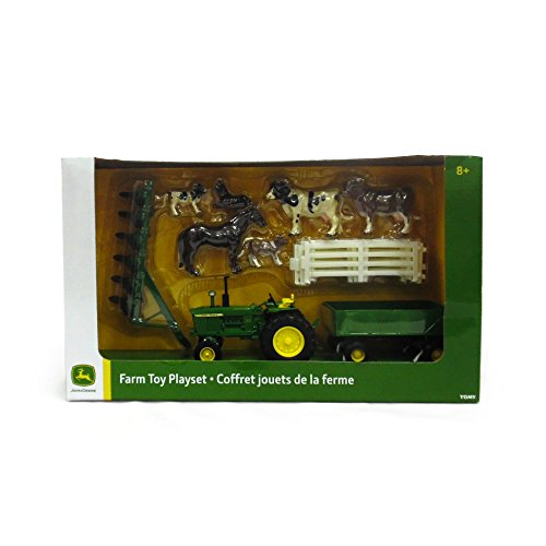 Foto 3 pulgar | Set De Juego Farm Toy John Deere A Escala 1:32 Con Tractor Y Animales - Venta Internacional.