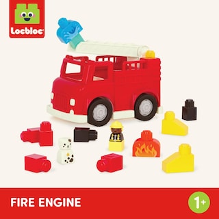 Foto 5 | Set De Construcción Para Camión De Bomberos De Juguete Battat Locbloc, 17 Unidades+12 M - Venta Internacional.