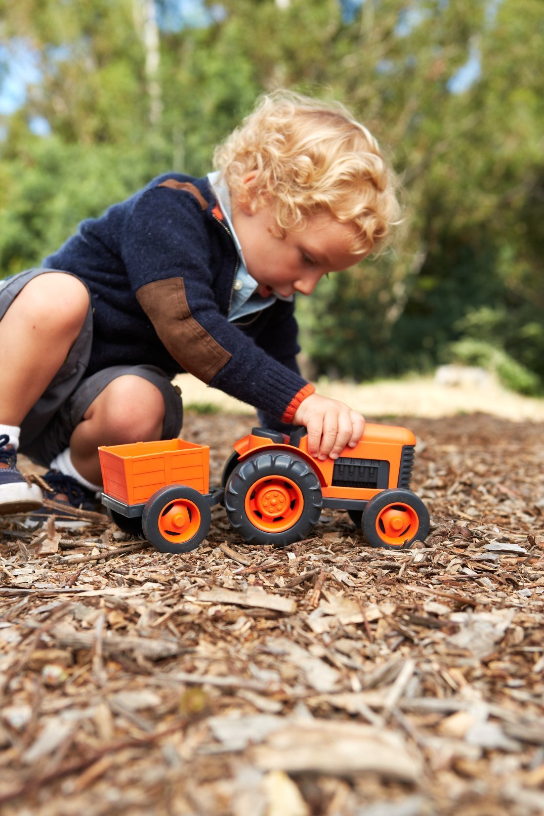Foto 5 pulgar | Tractor De Juguete Green Toys Fc Orange Fabricado En Ee. Uu. - Venta Internacional.