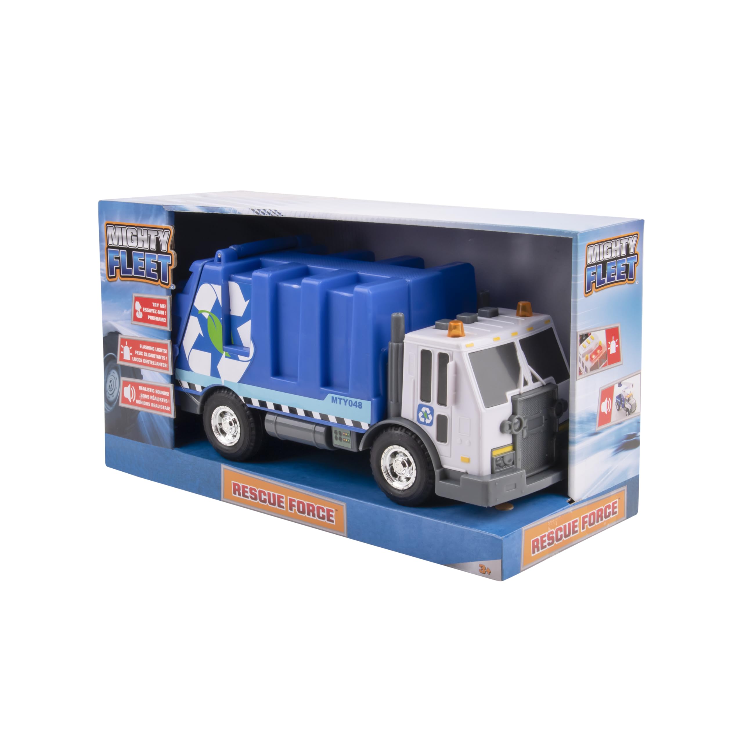 Foto 6 | Camión De Basura Toy Mighty Fleet Rescue Force 12 Con Luces Y Sonidos - Venta Internacional.