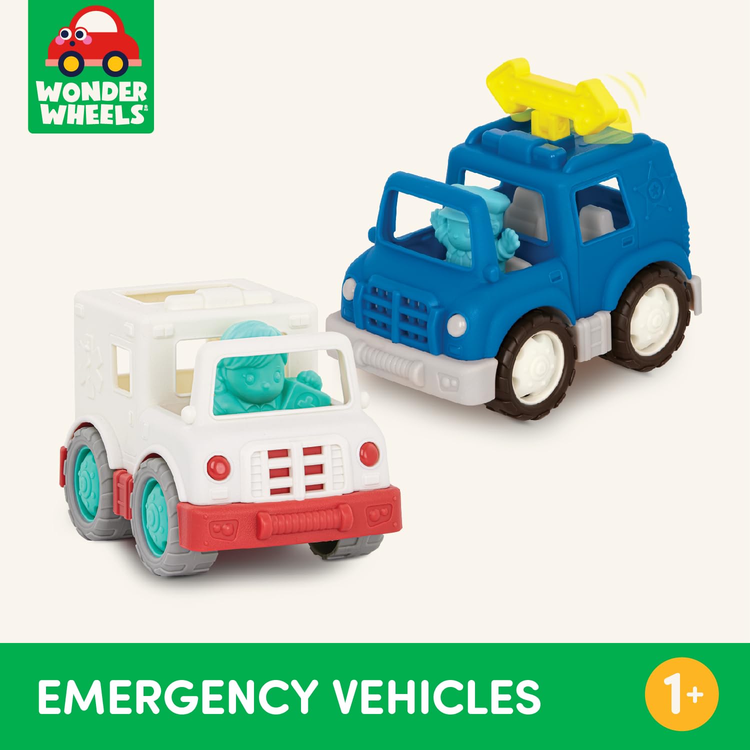 Foto 8 pulgar | Vehículos De Emergencia De Juguete Battat Wonder Wheels Para Niños De 1 Año O Más - Venta Internacional.