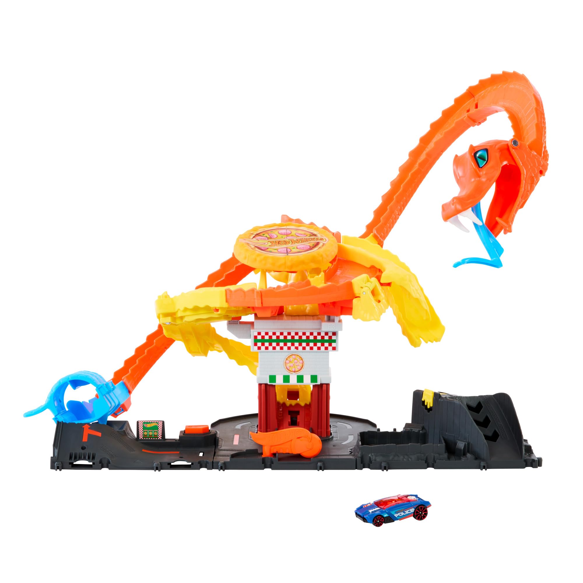 Set De Atletismo Para Coches De Juguete Hot Wheels City Pizza Slam Cobra Attack - Venta Internacional.