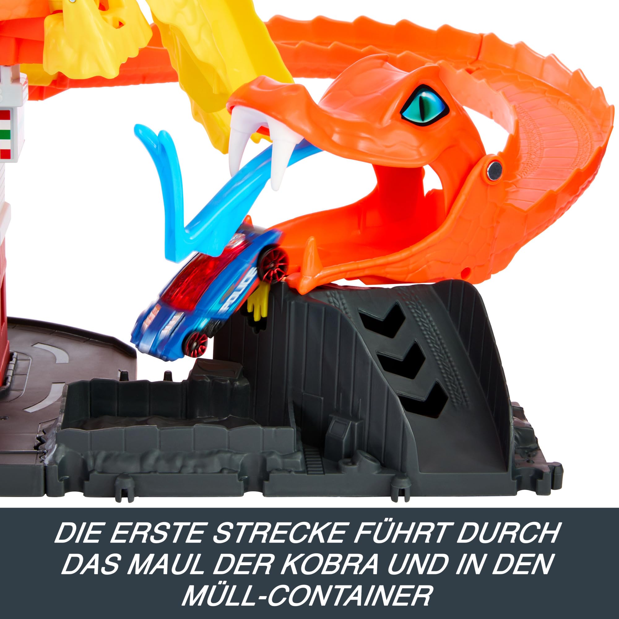 Foto 4 pulgar | Set De Atletismo Para Coches De Juguete Hot Wheels City Pizza Slam Cobra Attack - Venta Internacional.