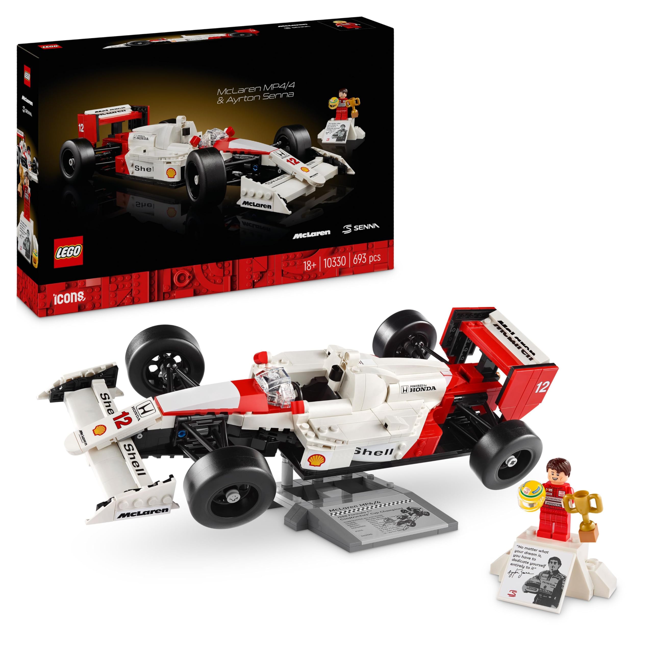 Foto 1 | Juguete De Construcción Lego Icons Mclaren Mp4/4 Y Ayrton Senna - Venta Internacional.
