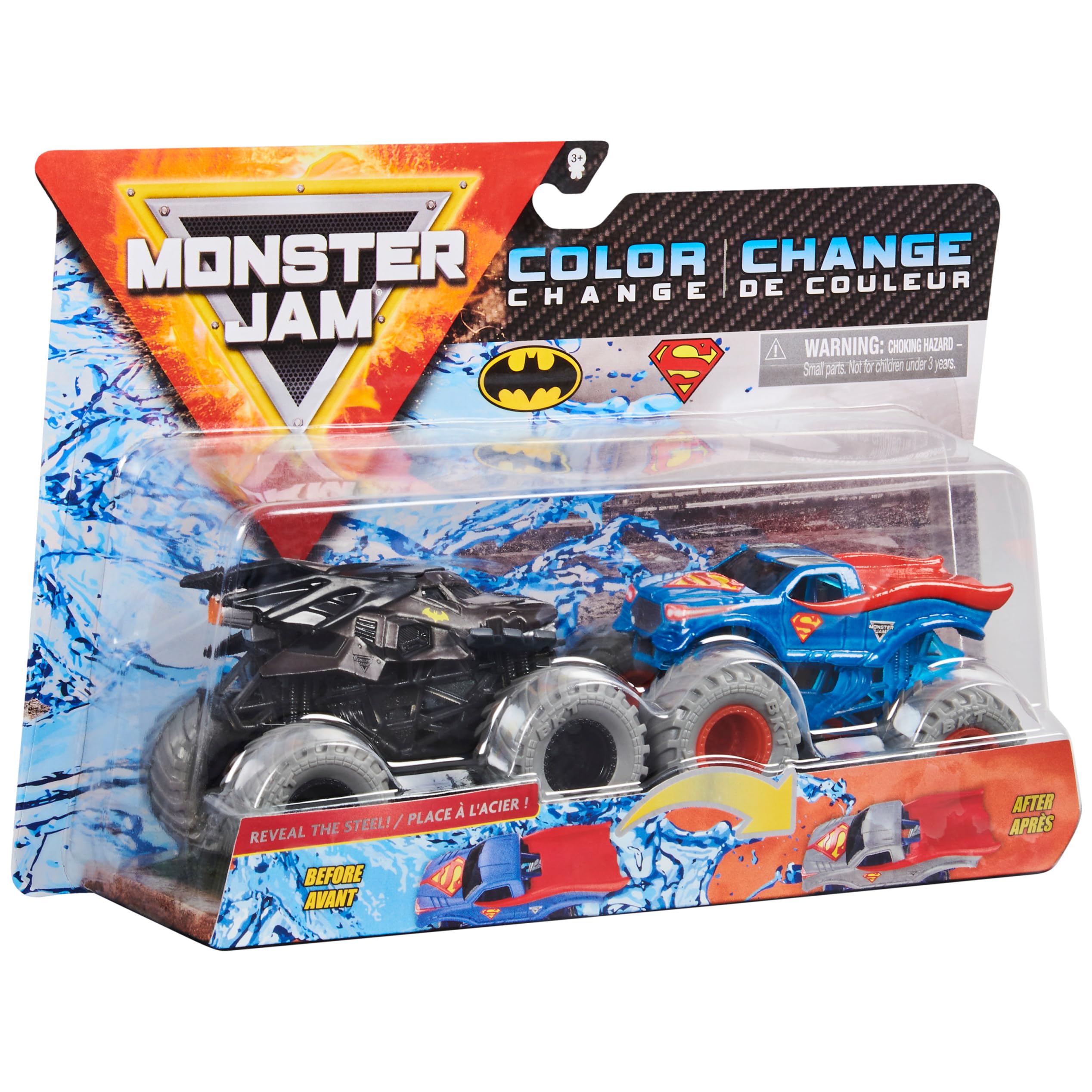 Foto 6 pulgar | Toy Monster Jam Batman Vs. Camiones De Superman Que Cambian De Color - Venta Internacional.