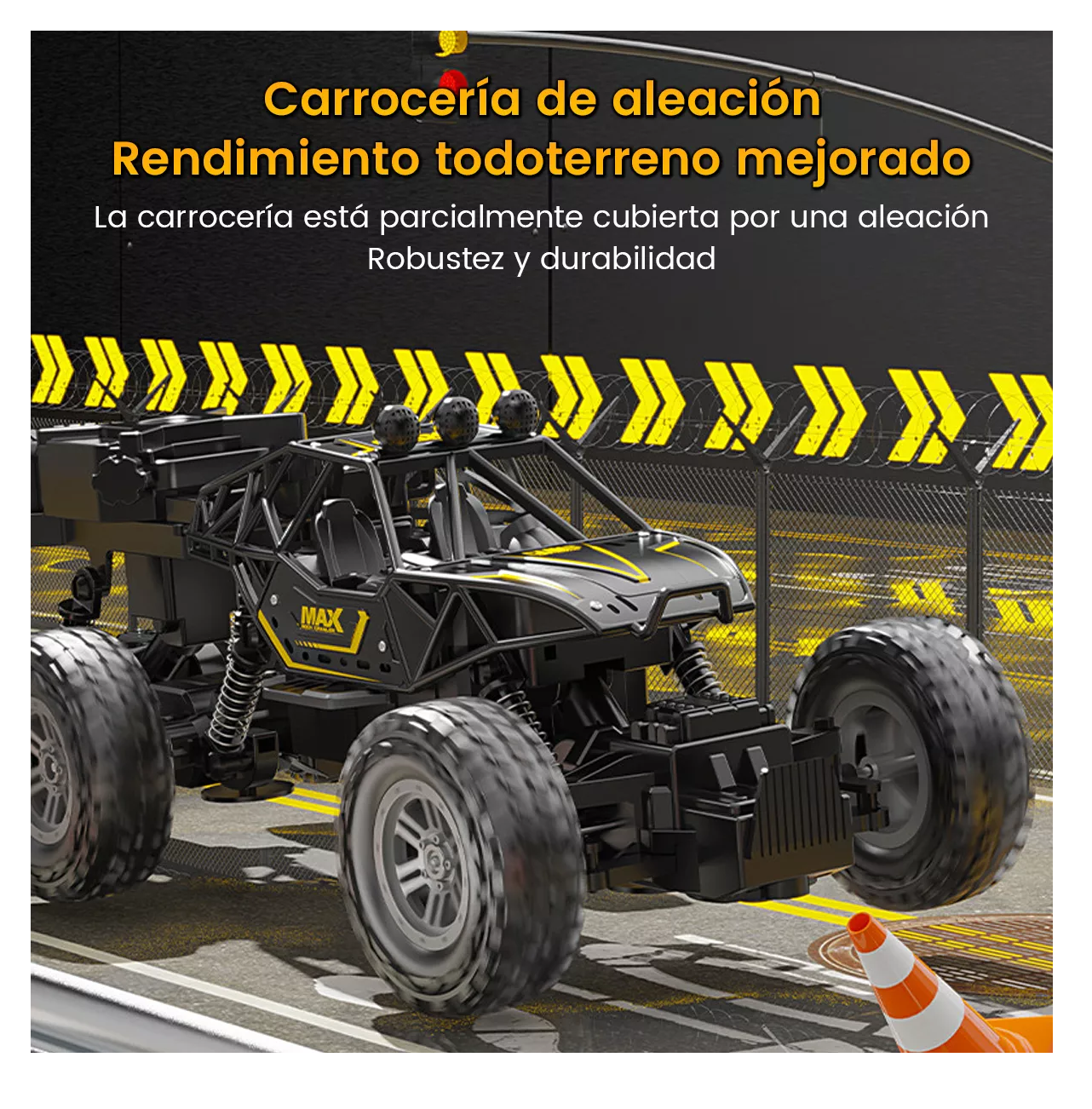 Foto 4 pulgar | Coches A Control Remoto Recargable Todoterreno Para Niños 4wd Negro Hong Jie Toys