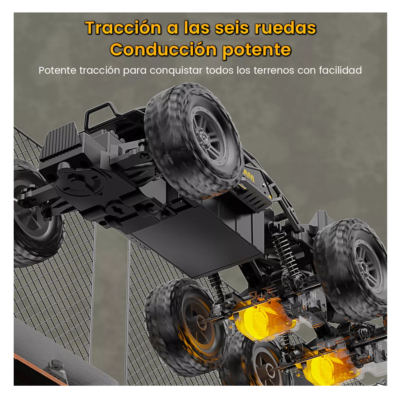 Foto 4 | Coches A Control Remoto Recargable Todoterreno Para Niños 4wd Negro Hong Jie Toys