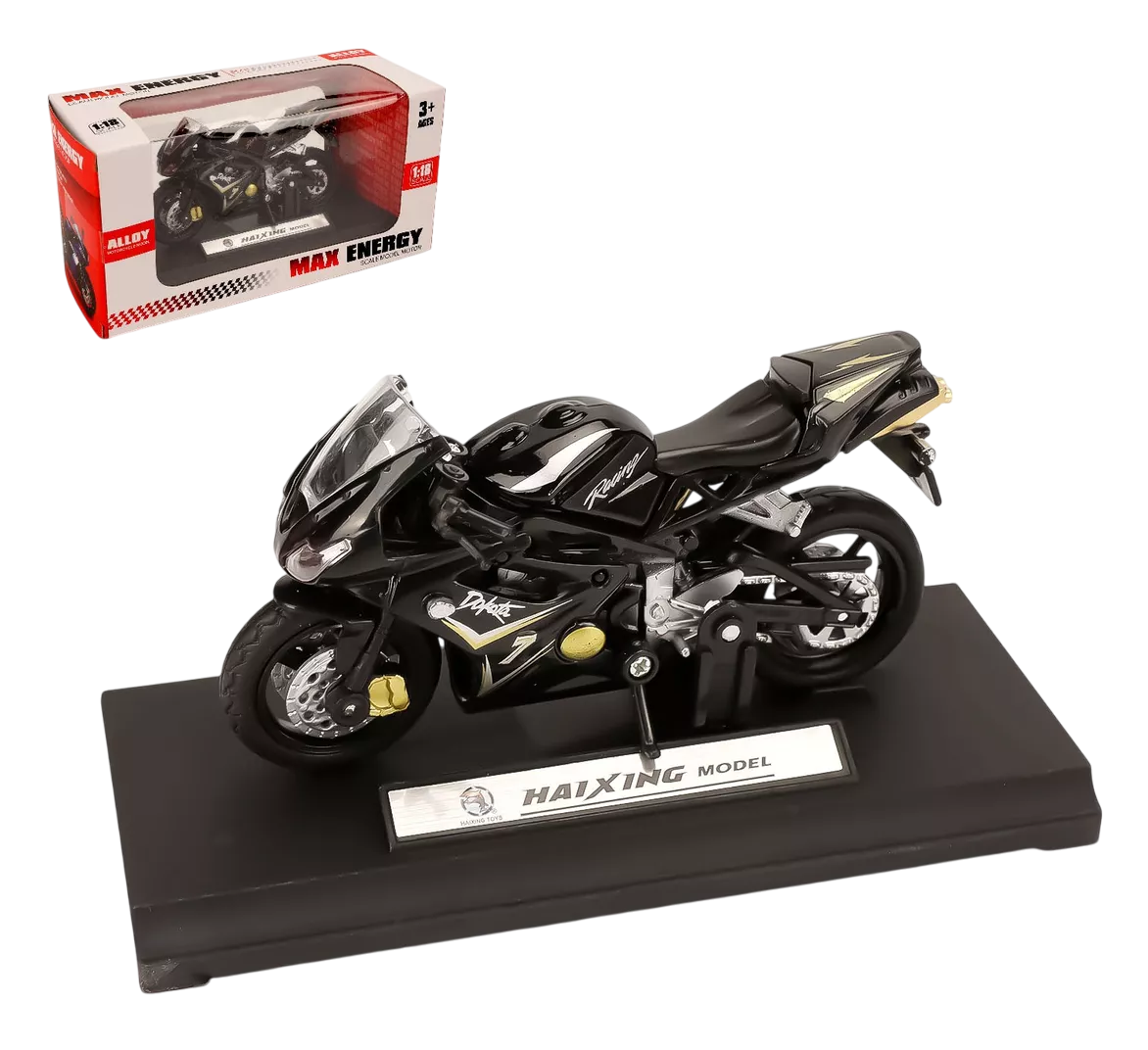 Foto 2 pulgar | Motocicleta De Juguete Para Niño Alear Escala 1:18 Ducati1098s Negro/dorado