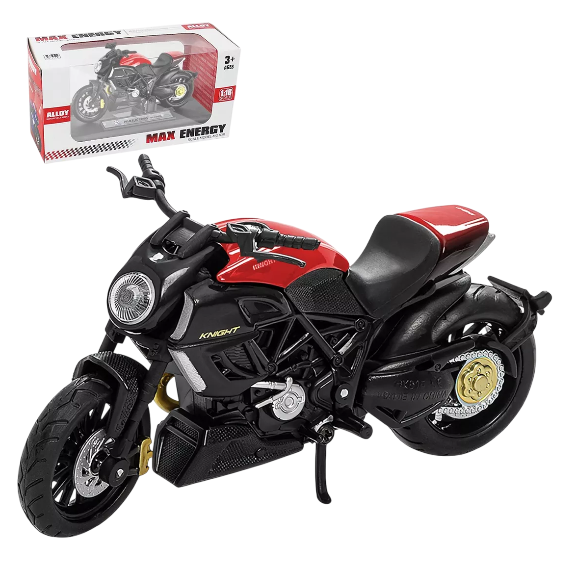 Motocicleta De Juguete Para Niño Alear Escala 1:18 Ducati Diavel Rojo