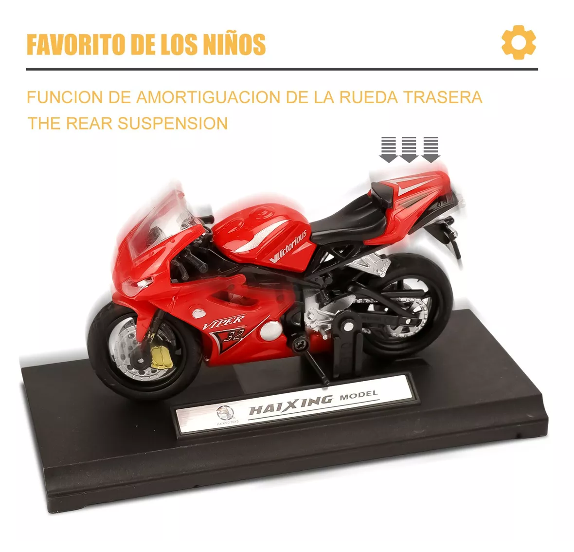 Foto 6 pulgar | Motocicleta de Juguete Alear Escala 1:18 Ducati1098s Roja para Niño