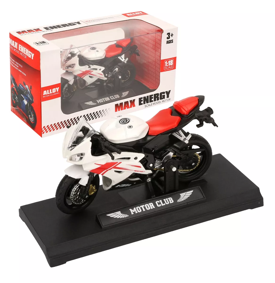 Motocicleta de Juguete Kawasaki Alear Ducati848 Blanca para Niño