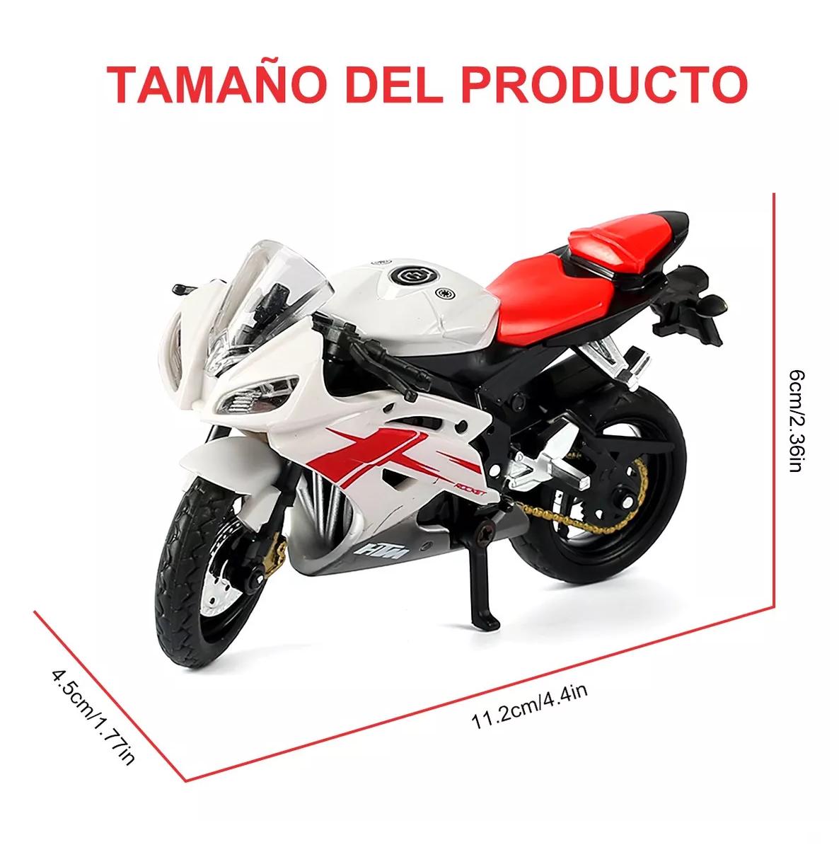 Foto 4 pulgar | Motocicleta de Juguete Kawasaki Alear Ducati848 Blanca para Niño