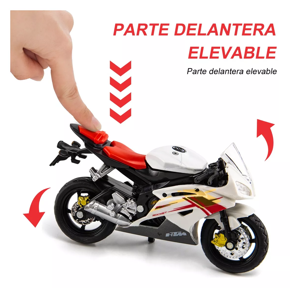 Foto 5 pulgar | Motocicleta de Juguete Kawasaki Alear Ducati848 Blanca para Niño