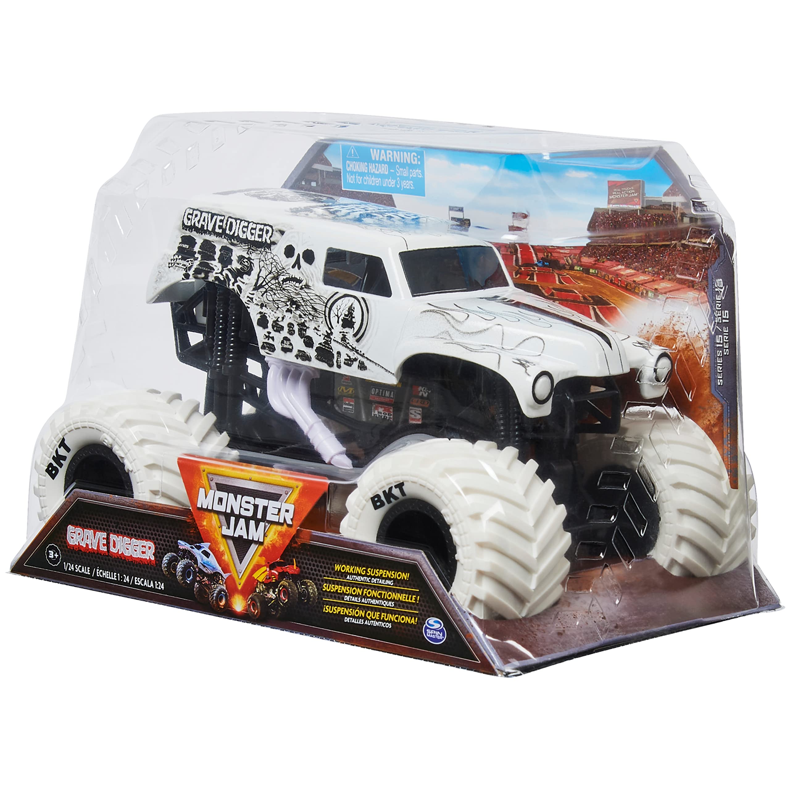 Foto 6 pulgar | Vehículo Fundido A Presión De Coleccionista Monster Jam Grave Digger 1:24 - Venta Internacional.