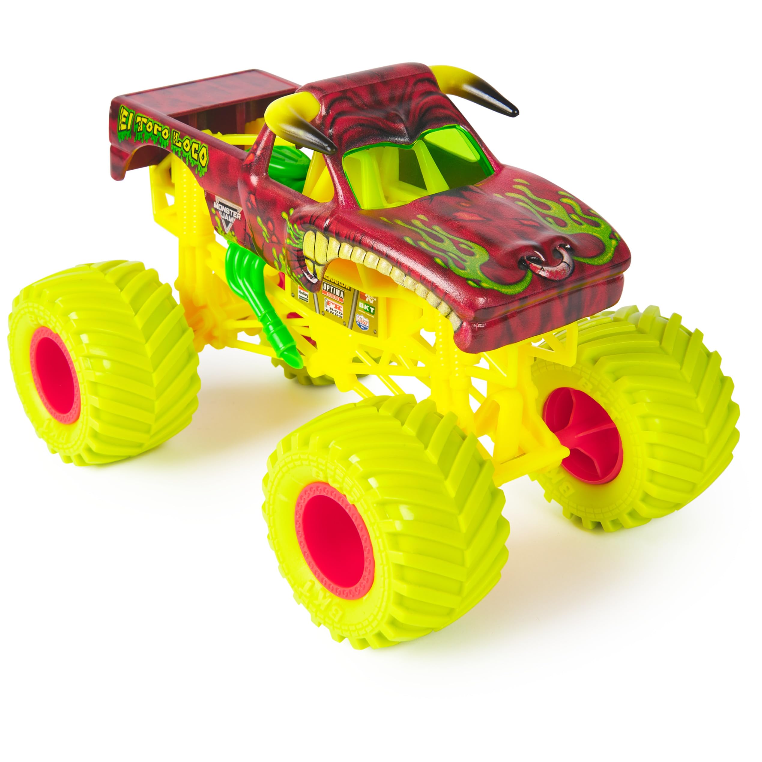 Foto 3 pulgar | Monster Truck Fundido A Presión De Coleccionista Monster Jam El Toro Loco 1:24 - Venta Internacional.