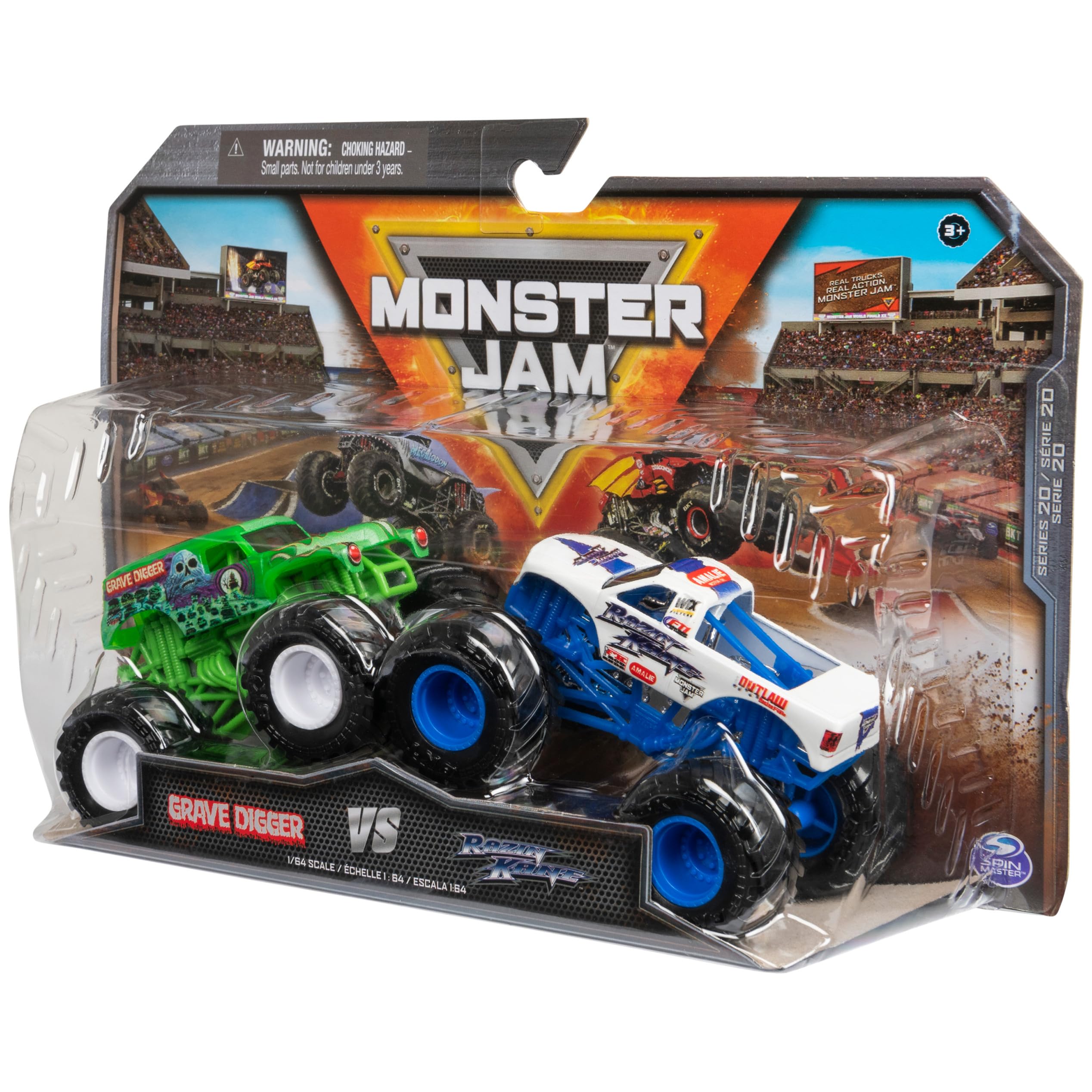 Foto 6 pulgar | Sepulturero Toy Monster Jam Vs. Razin Kane 1:64 Para Niños Mayores De 3 Años - Venta Internacional.