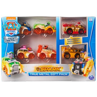 Foto 2 | Paquete De Regalo True Metal Spark De Toy Paw Patrol Para 6 Vehículos, 1:55 - Venta Internacional.
