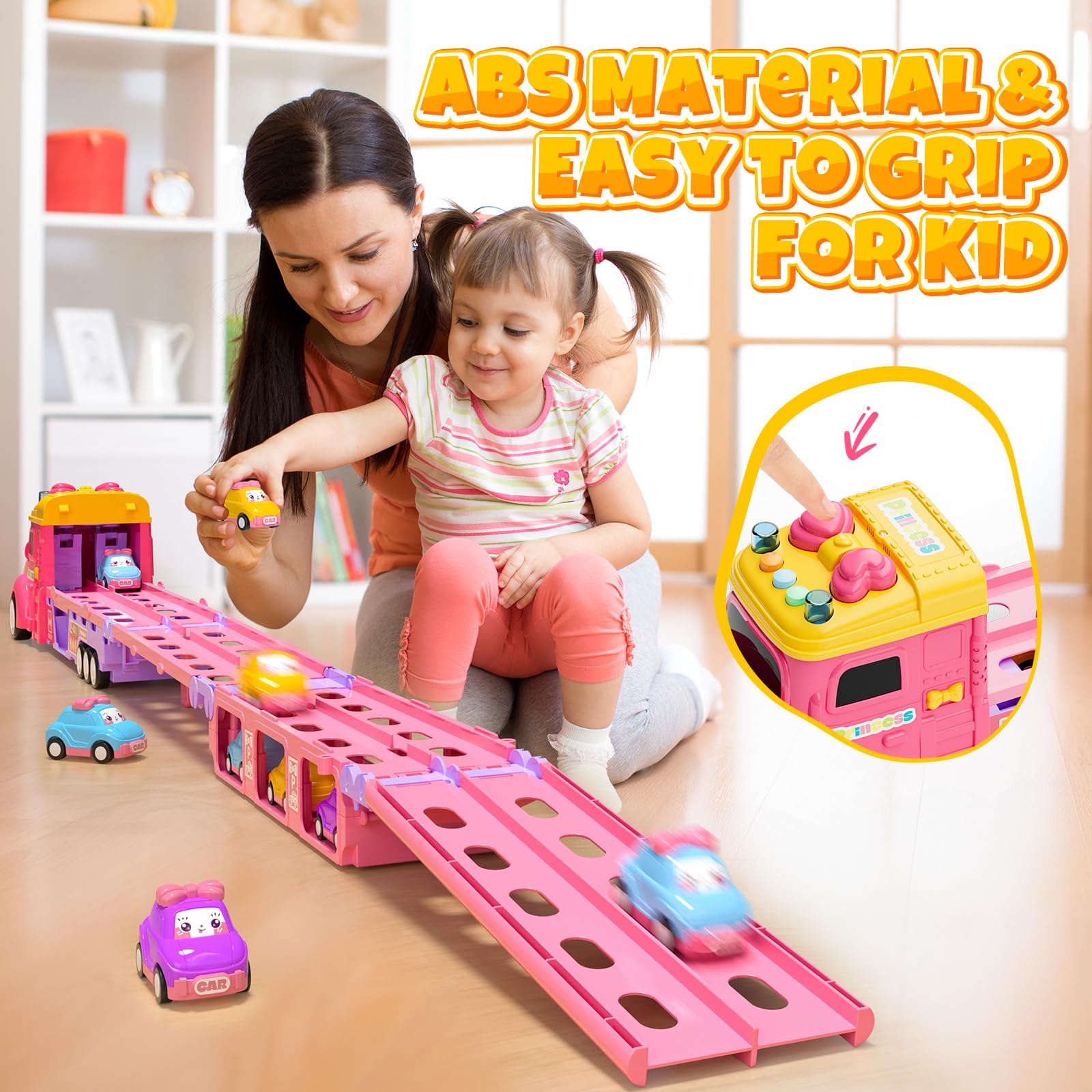 Foto 3 pulgar | Toy Truck Hot Bee, 7 En 1, Plegable, Con Eyección, Luz Y Música - Venta Internacional.
