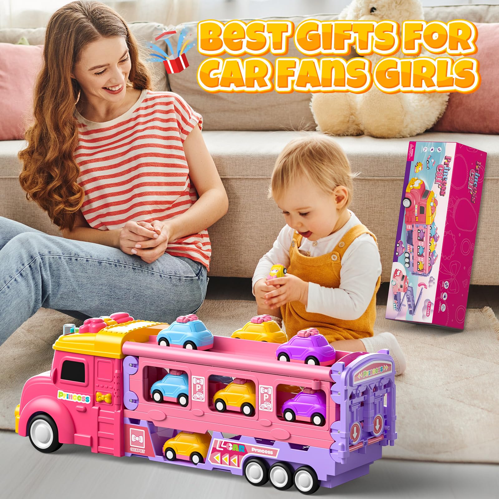 Foto 7 | Toy Truck Hot Bee, 7 En 1, Plegable, Con Eyección, Luz Y Música - Venta Internacional.