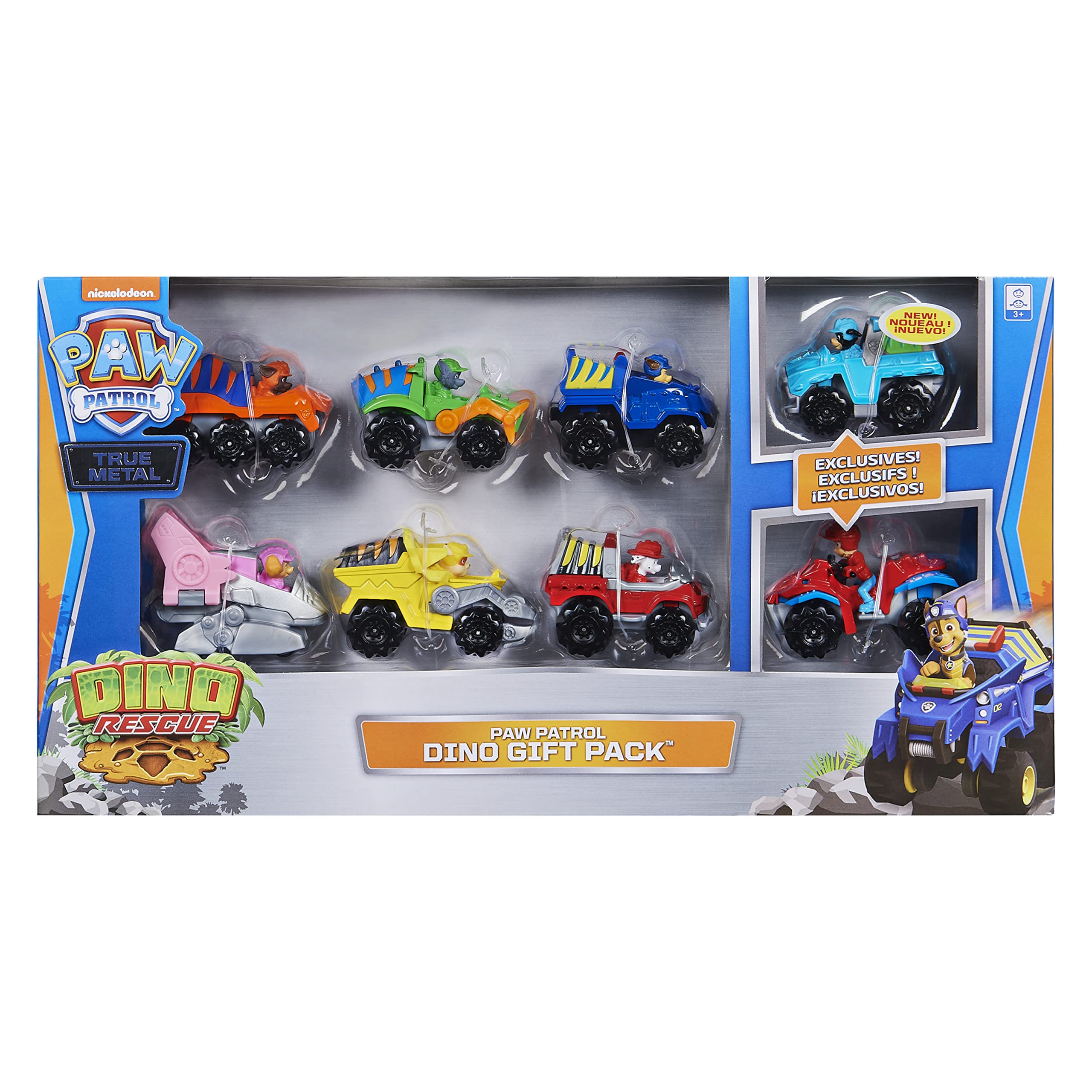 Foto 2 pulgar | Paquete De Regalo True Metal Dino Rescue De Toy Paw Patrol Para 8 Vehículos - Venta Internacional.