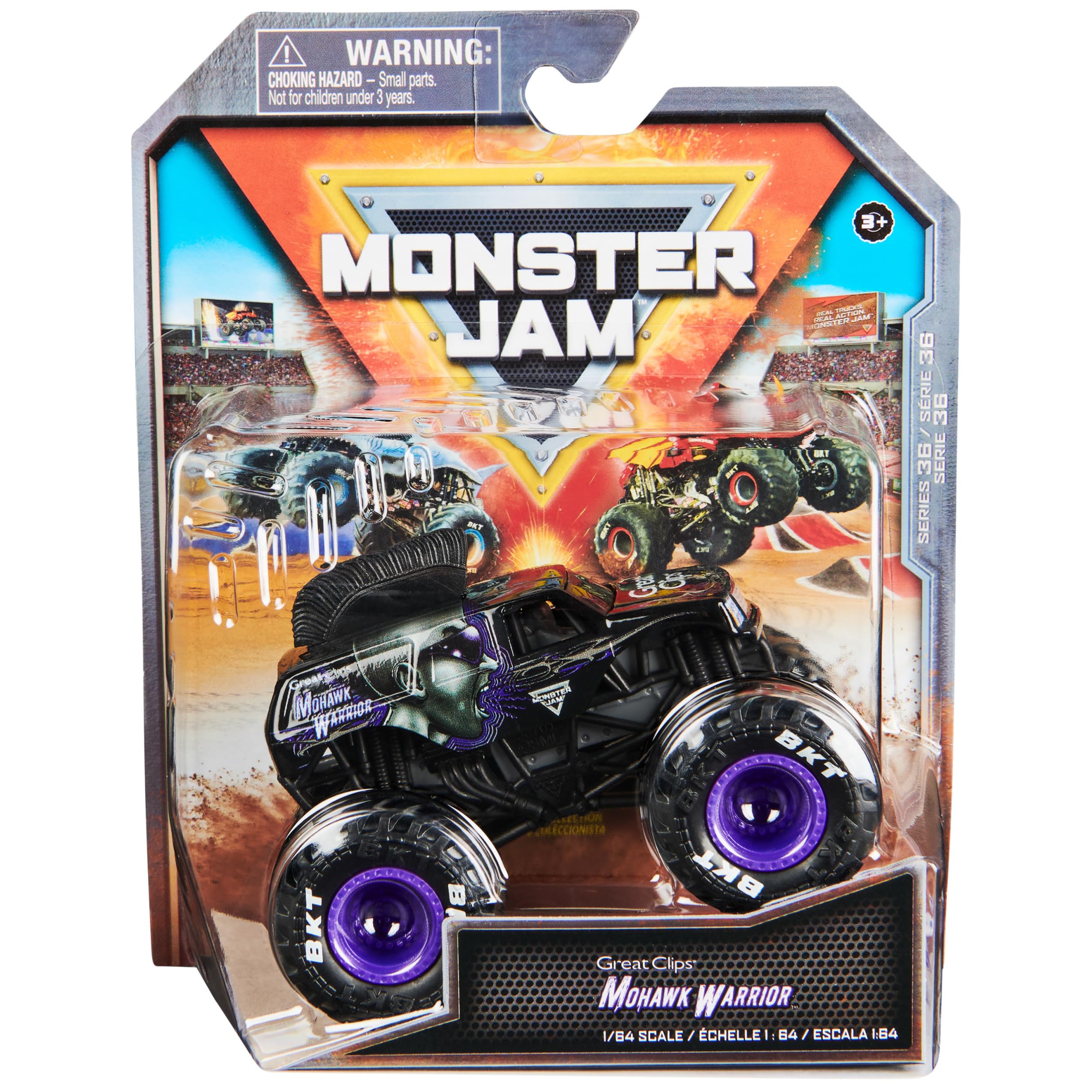 Foto 6 pulgar | Monster Truck  De Juguete Monster Jam Mohawk Warrior A Escala 1:64 - Venta Internacional