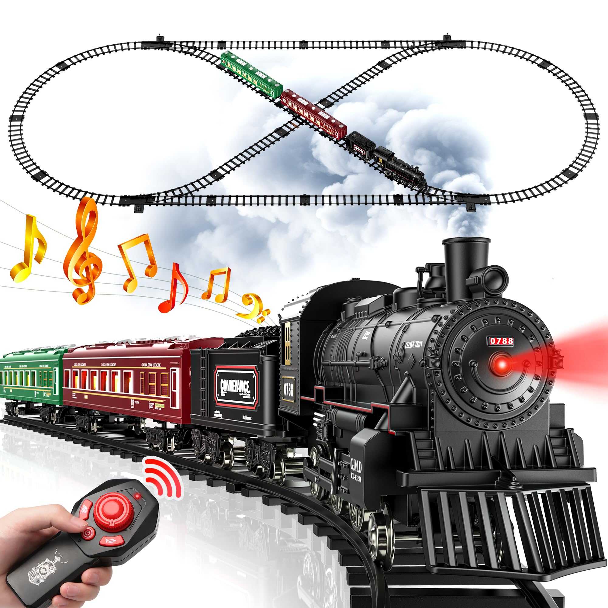 Foto 2 pulgar | Set De Tren Hot Bee Con Mando A Distancia, Humo, Luz Y Sonido - Venta Internacional.