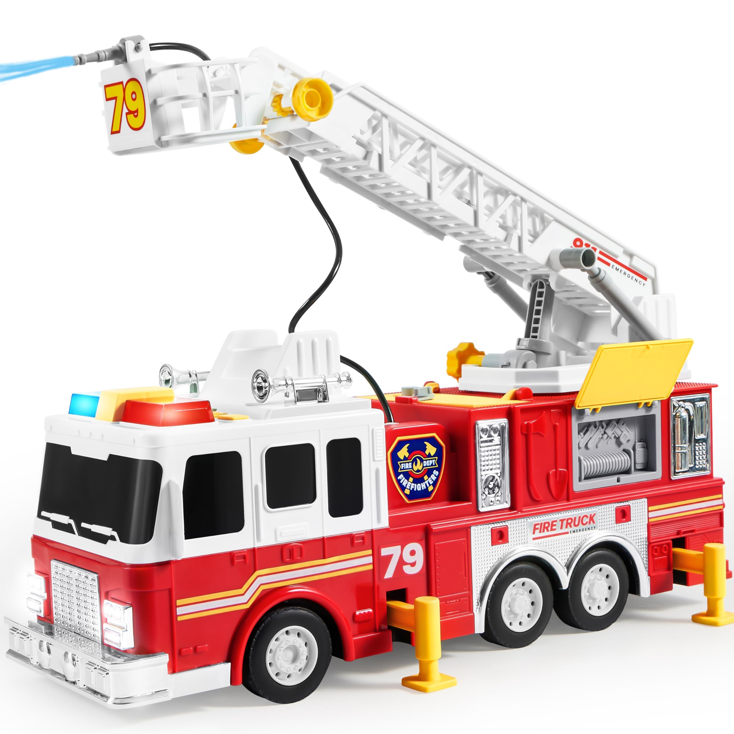 Foto 2 pulgar | Camión De Bomberos Joyin Extra Grande Con Escalera De 33 Pulgadas Para Niños Mayores De 3 Años - Venta Internacional.