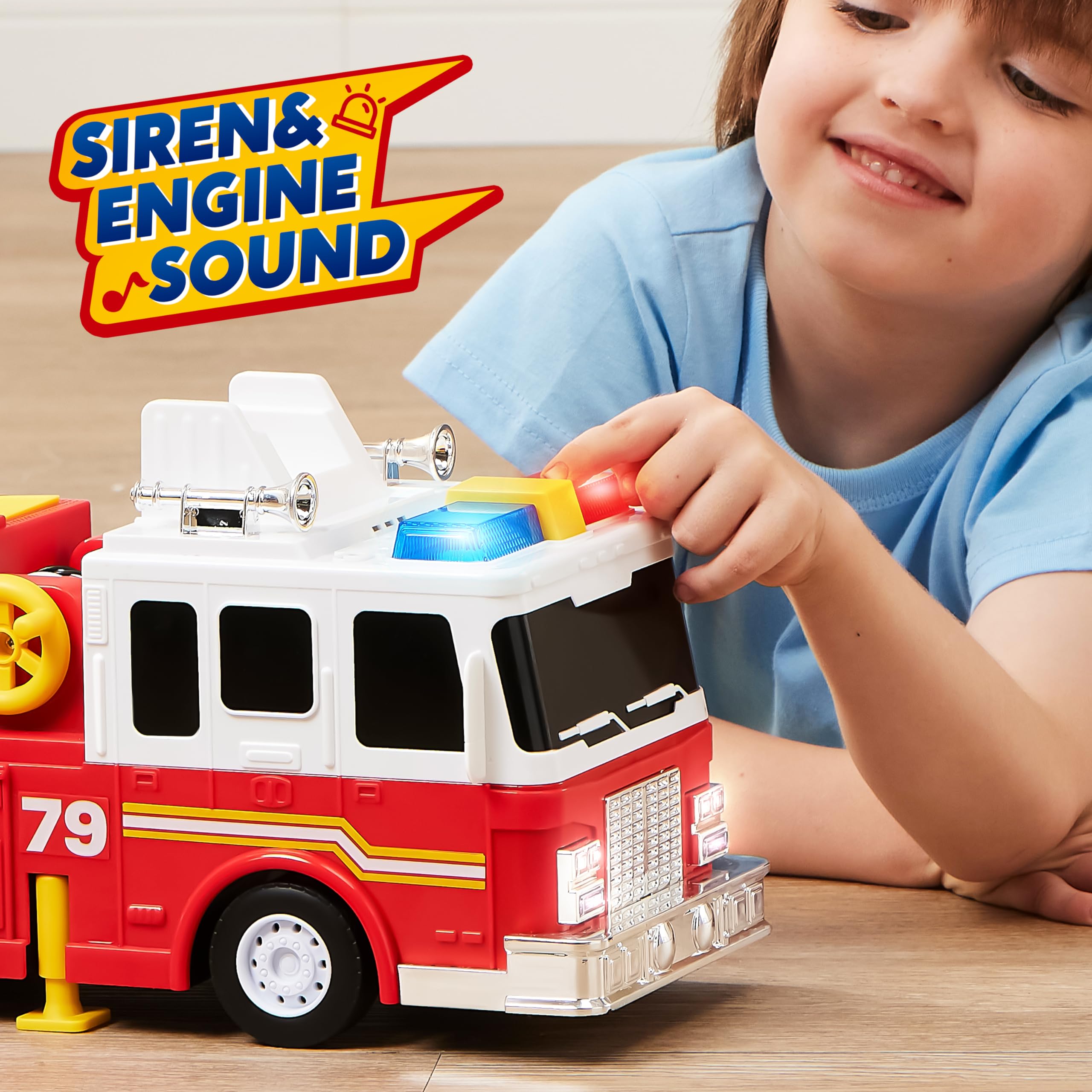 Foto 4 pulgar | Camión De Bomberos Joyin Extra Grande Con Escalera De 33 Pulgadas Para Niños Mayores De 3 Años - Venta Internacional.