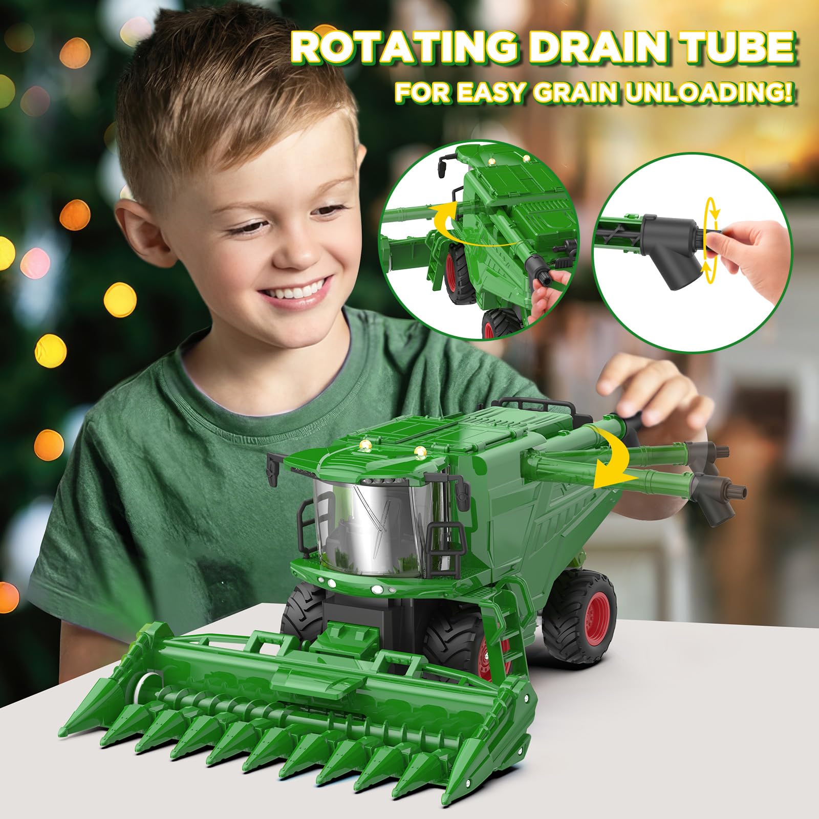 Foto 5 pulgar | Tractor Cosechador Combinado Con Control Remoto De Juguete Uarzt 2025 - Venta Internacional.